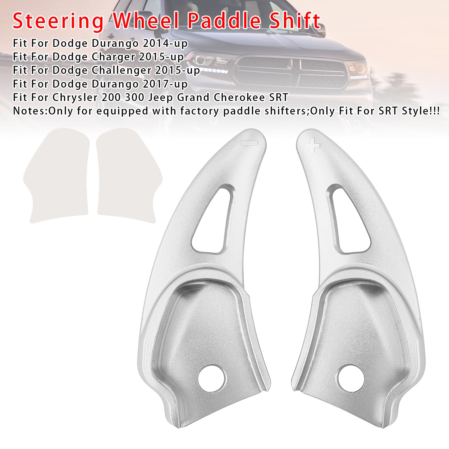 Aluminium Silver Paddle Shifter Extension For Challenger Charger Durango Jeep SRT