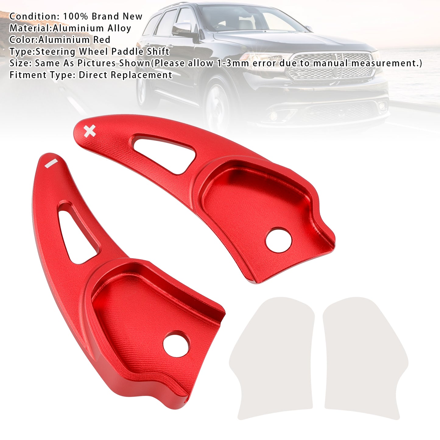 Aluminium Red Paddle Shifter Extension For Challenger Charger Durango Jeep SRT