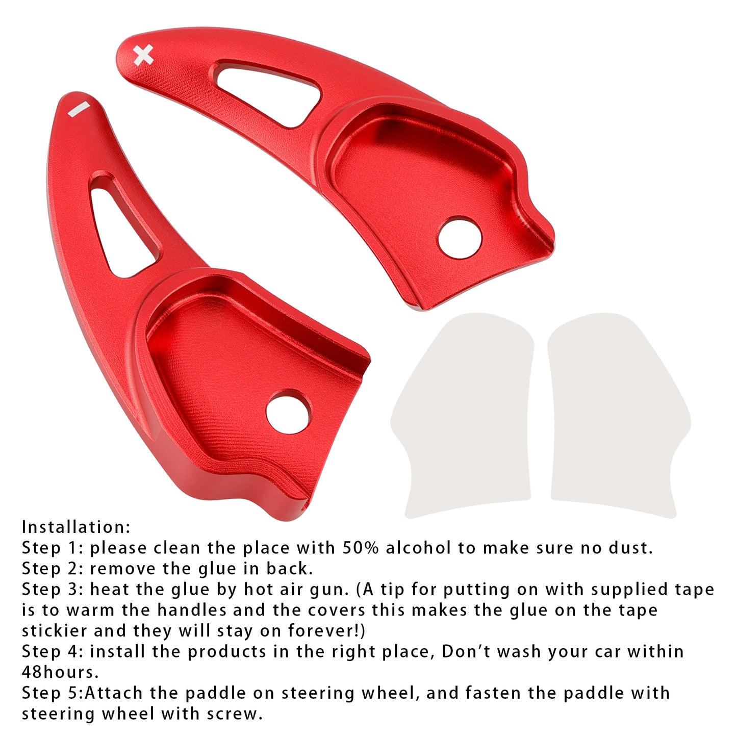 Aluminium Red Paddle Shifter Extension For Challenger Charger Durango Jeep SRT