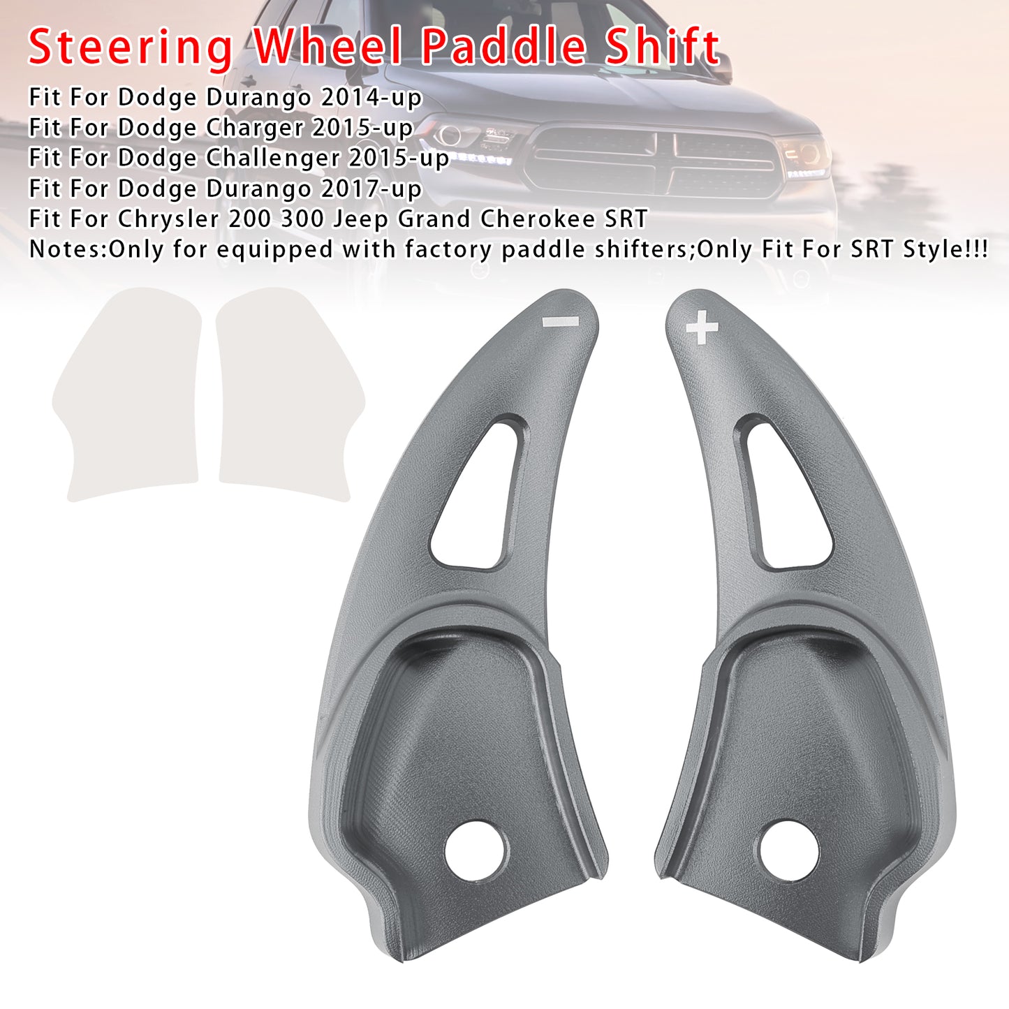 Aluminium Grey Paddle Shifter Extension For Challenger Charger Durango Jeep SRT