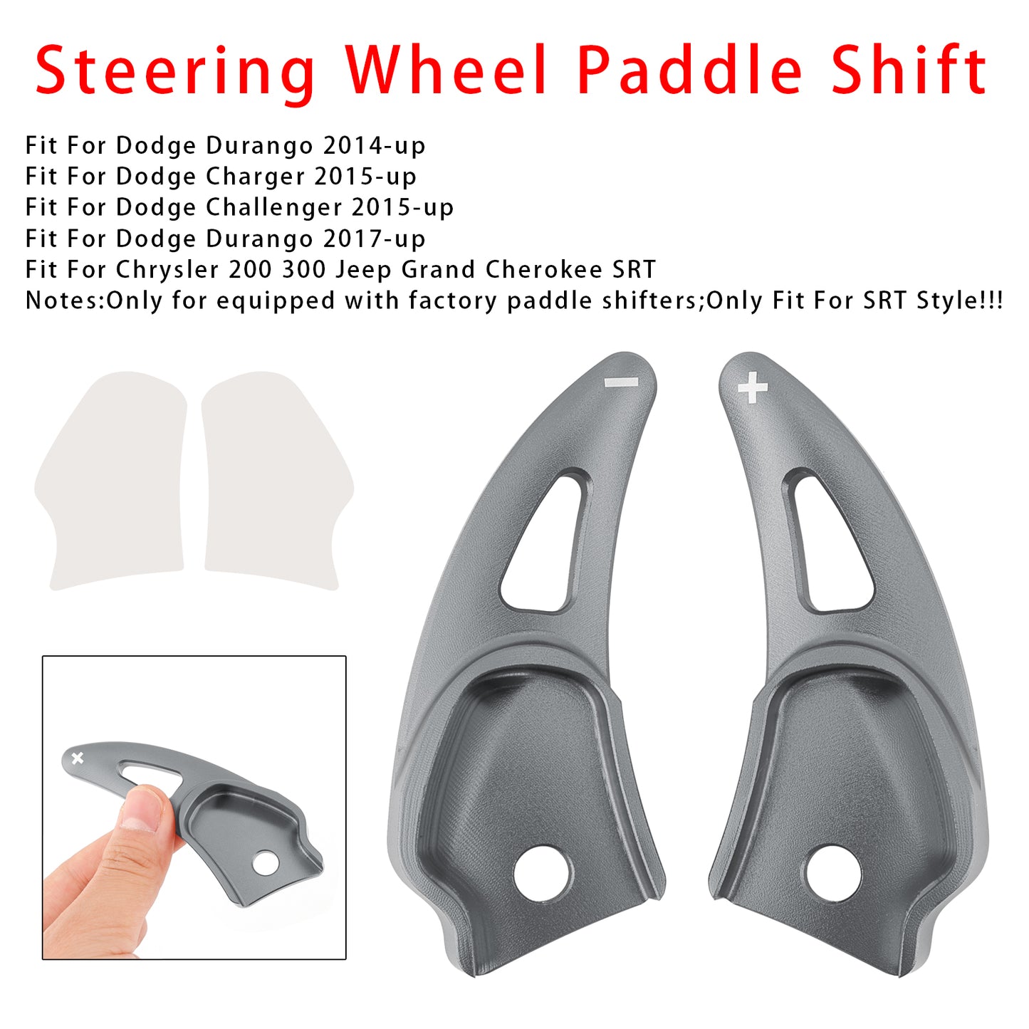 Aluminium Grey Paddle Shifter Extension For Challenger Charger Durango Jeep SRT