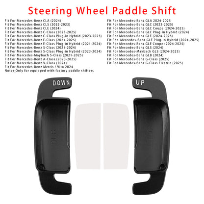 Aluminium Black Steering Wheel Paddle Shifter Extension For Benz A C GLE 2022+