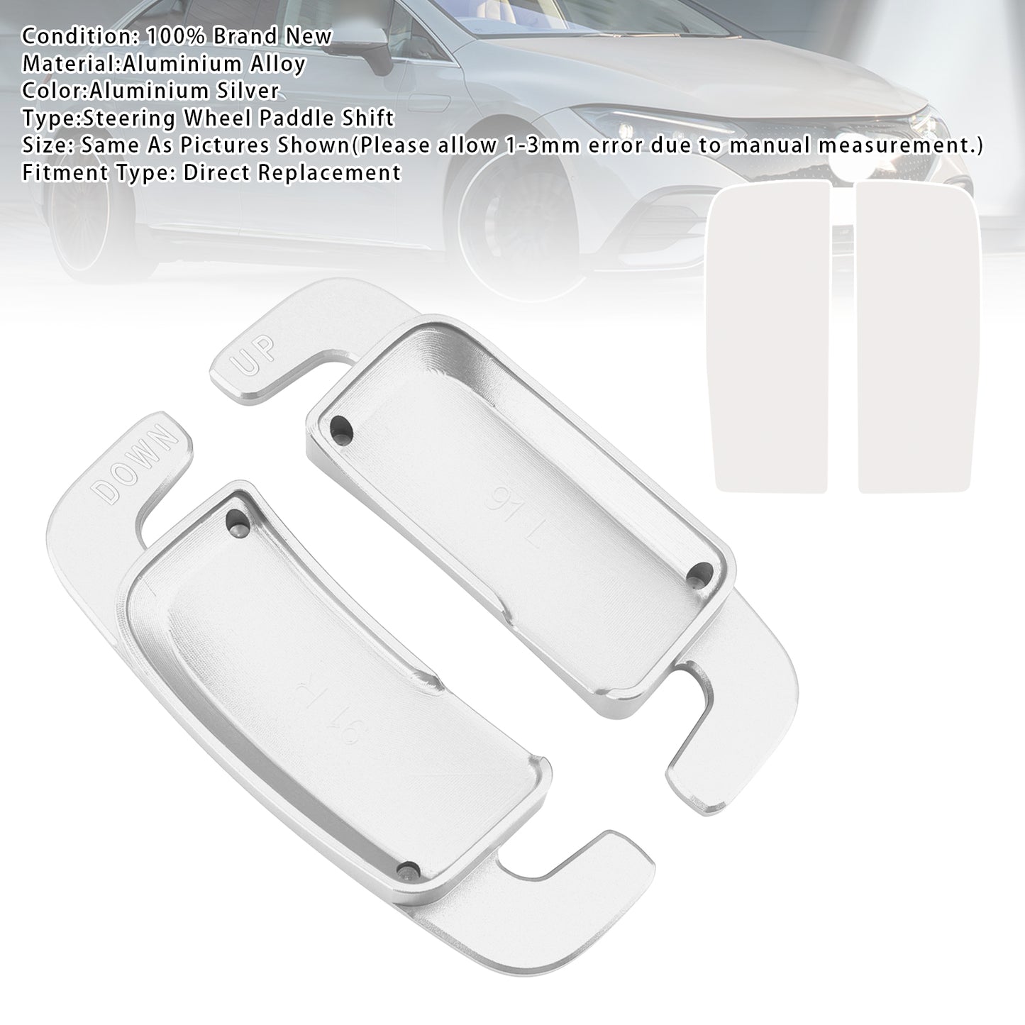 Aluminium Silver Steering Wheel Paddle Shifter Extension For Benz A C GLE 2022+
