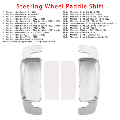 Aluminium Silver Steering Wheel Paddle Shifter Extension For Benz A C GLE 2022+