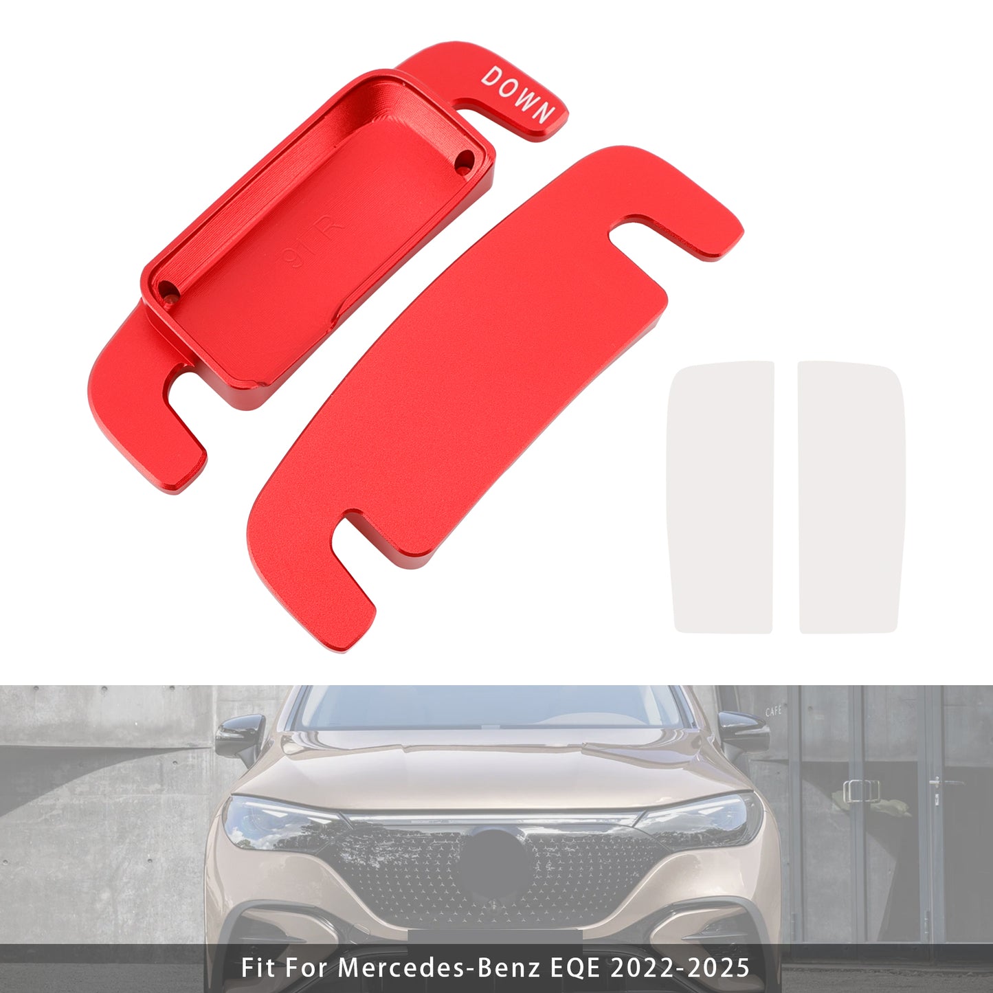 Aluminium Red Steering Wheel Paddle Shifter Extension For Benz A C GLE 2022+