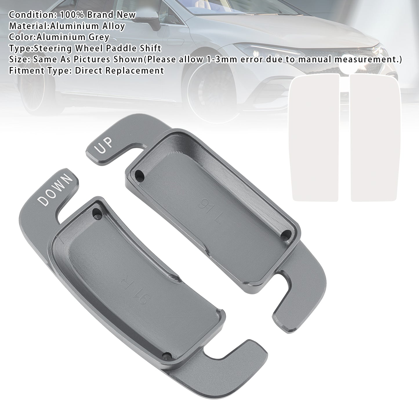 Aluminium Grey Steering Wheel Paddle Shifter Extension For Benz A C GLE 2022+