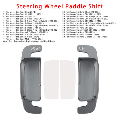 Aluminium Grey Steering Wheel Paddle Shifter Extension For Benz A C GLE 2022+