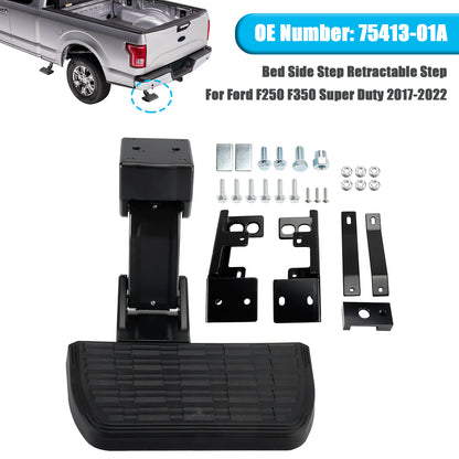 Bed Side Step Retractable Step 75413-01A For Ford F250 F350 Super Duty 2017-2022