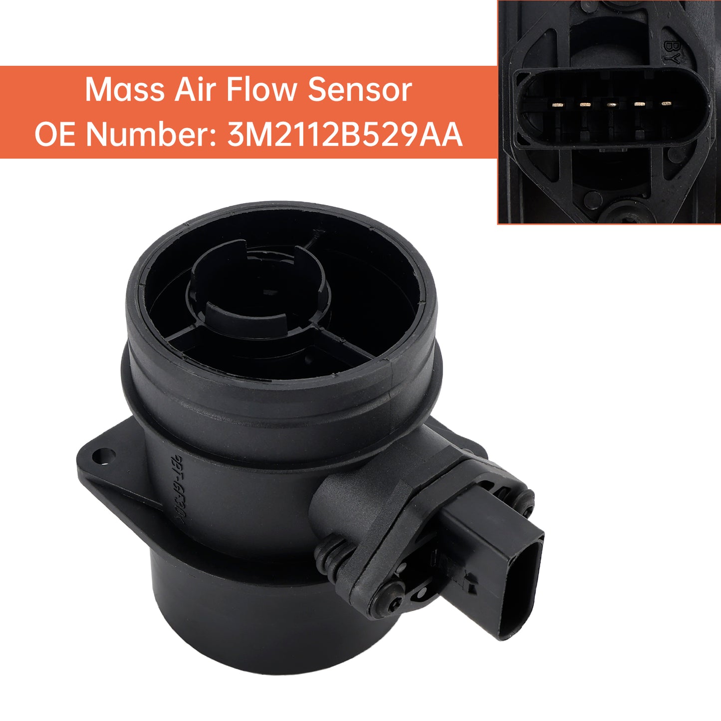 Mass Air Flow Sensor 3M2112B529AA For Ford VW Golf Audi A3 A4 Leon Octavia TDI