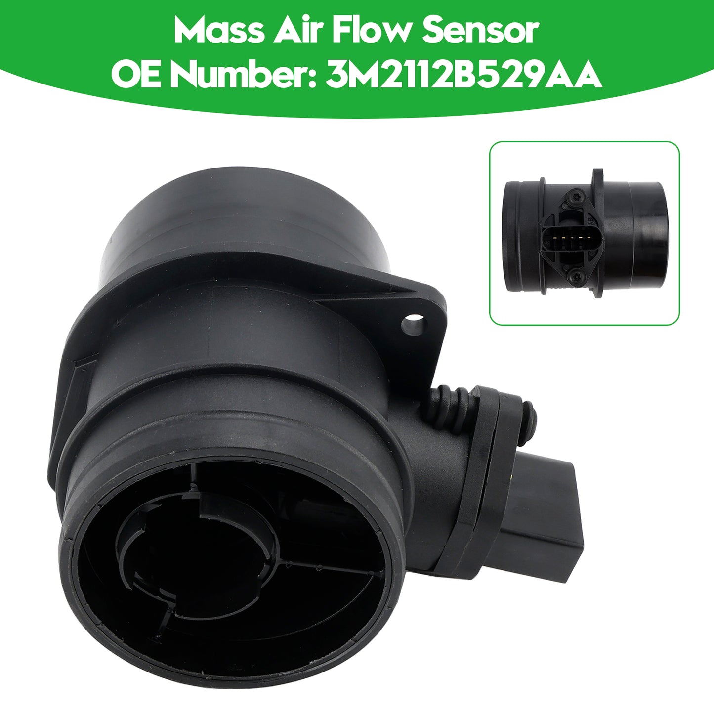 Mass Air Flow Sensor 3M2112B529AA For Ford VW Golf Audi A3 A4 Leon Octavia TDI