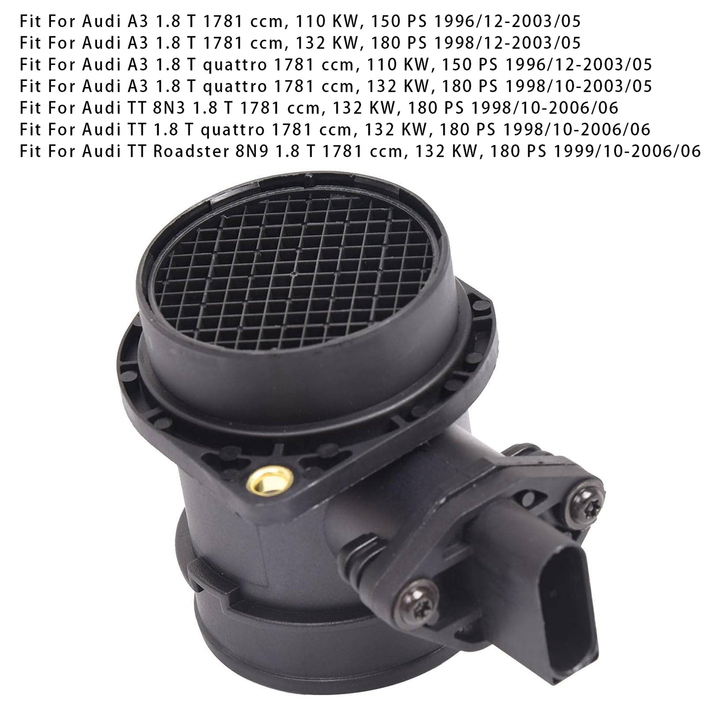 Audi A3 TT Volkswagen Cabriolet 06A906461C Mass Air Flow Meter Sensor