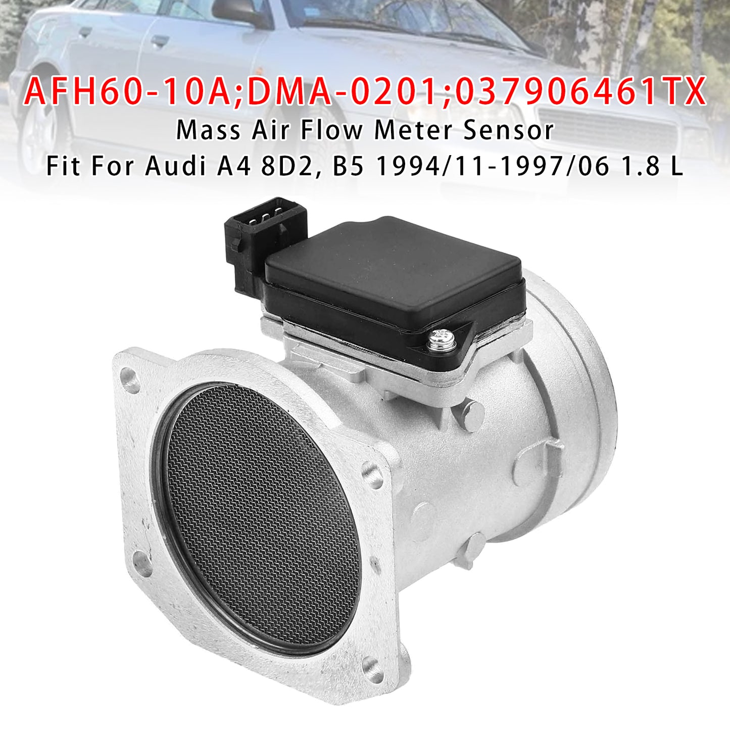 Audi A4 VW Golf III Cabriolet Corrado 037906461B Mass Air Flow Meter Sensor