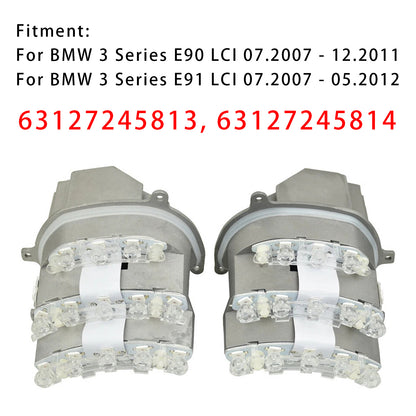 2x LED Turn Signal Headlight Control Unit Module 63127245813 63127245814 For BMW 3 Series E90 E91