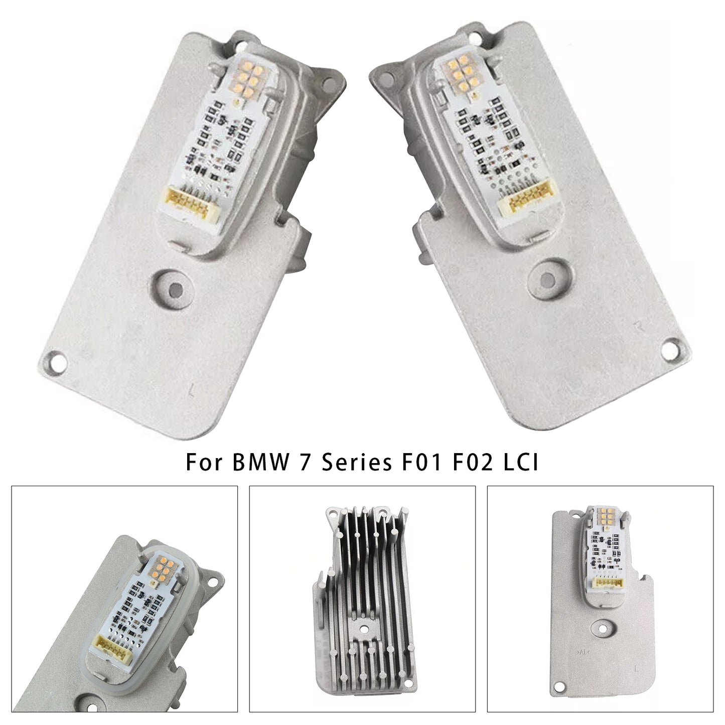 2X LED Headlight Module 63117339055 63117339056 For BMW 7 Series F01 F02 LCI