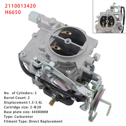 Carburetor 21100-13420 H6650 For Toyota Forklift Corolla Liteace 1982-1989