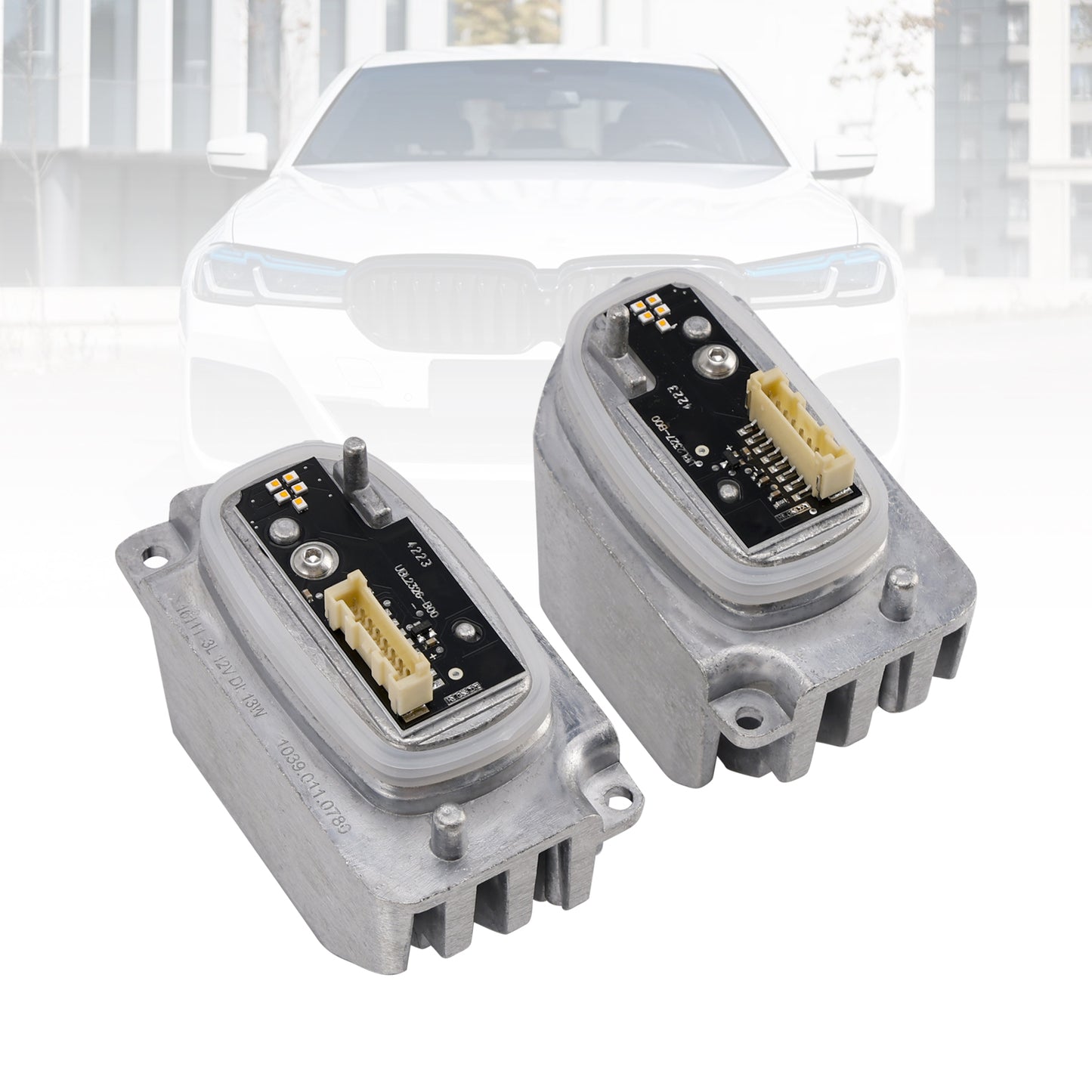 2PCS Adaptive LED Headlight Turn Signal Light 63117214942, 63117214941 For BMW 5' G30 G31 G38