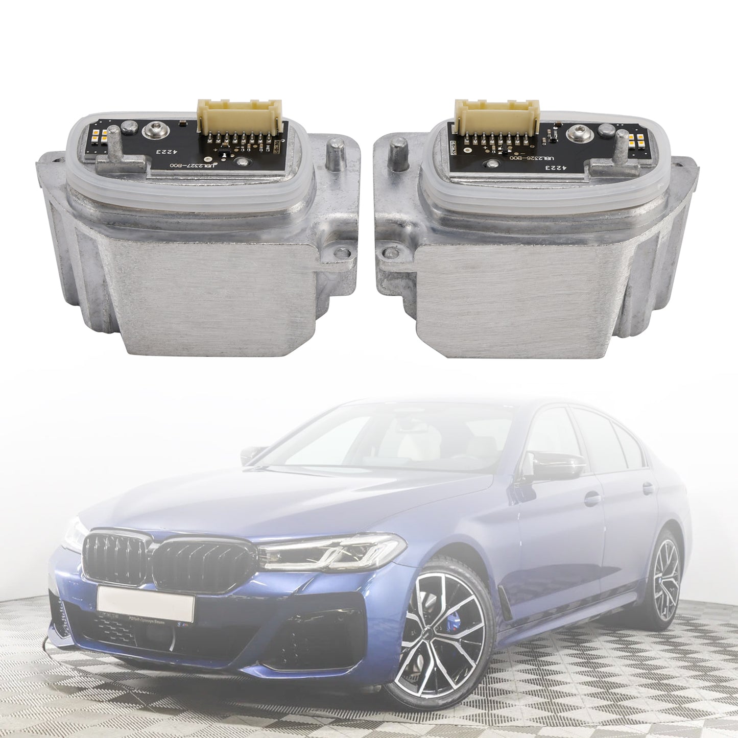 2PCS Adaptive LED Headlight Turn Signal Light 63117214942, 63117214941 For BMW 5' G30 G31 G38