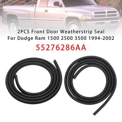 2PCS Front Door Weatherstrip Seal For Dodge Ram 1500 2500 3500 1994-2002