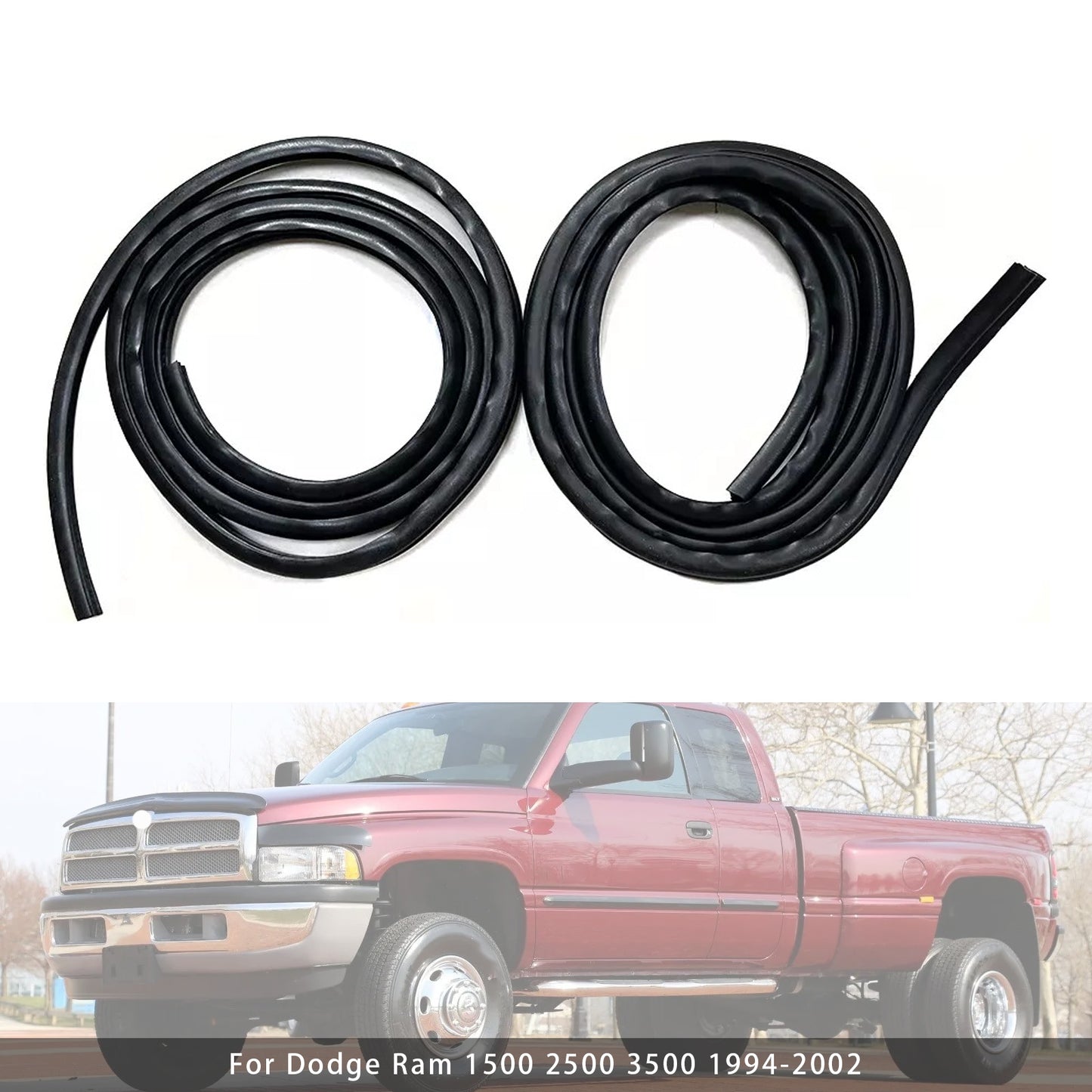2PCS Front Door Weatherstrip Seal For Dodge Ram 1500 2500 3500 1994-2002
