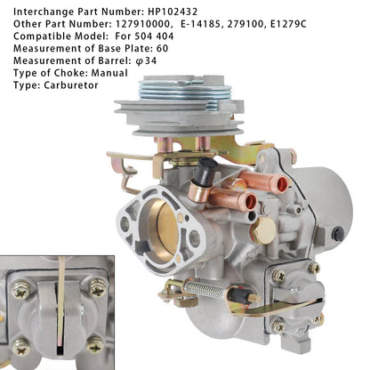 Peugeot 404 504 E14185 Carburetor 127910000 E1279C