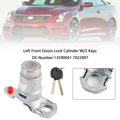 Single Door Lock Cylinder W/2 Keys 13590041 7022907 For Chevy Camaro Tahoe