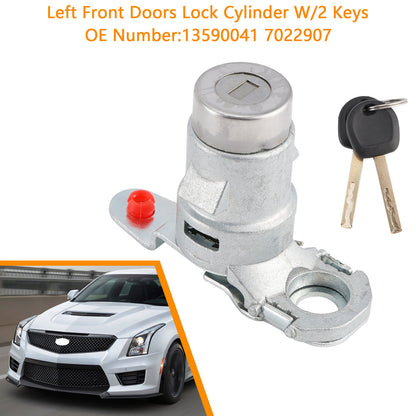 Single Door Lock Cylinder W/2 Keys 13590041 7022907 For Chevy Camaro Tahoe