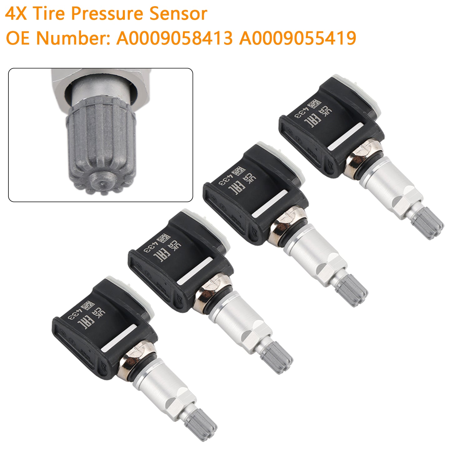 4x Tire Pressure Sensor A0009058413 A0009055419 For Mercedes E Class W214 S214