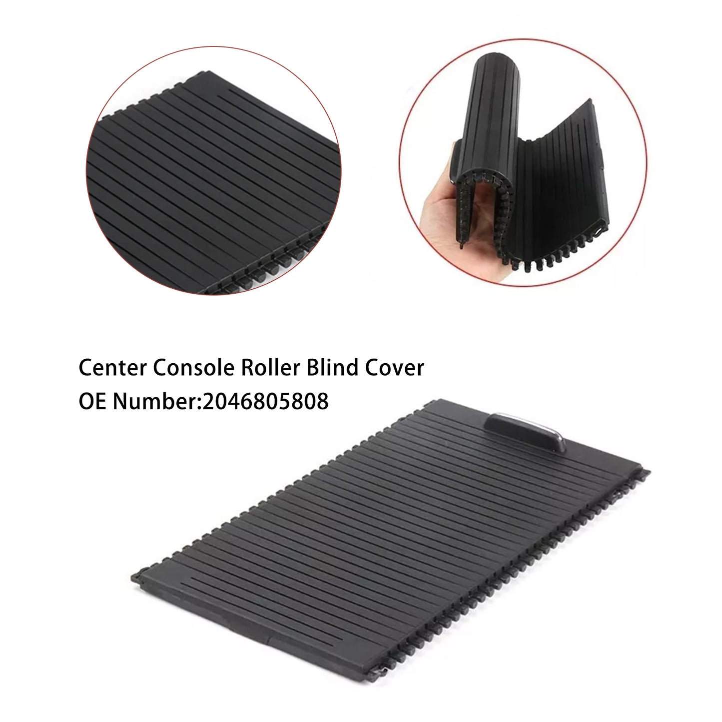 2008-2015 Mercedes Benz X204 GLK Center Console Roller Blind Cover Black 2046805808