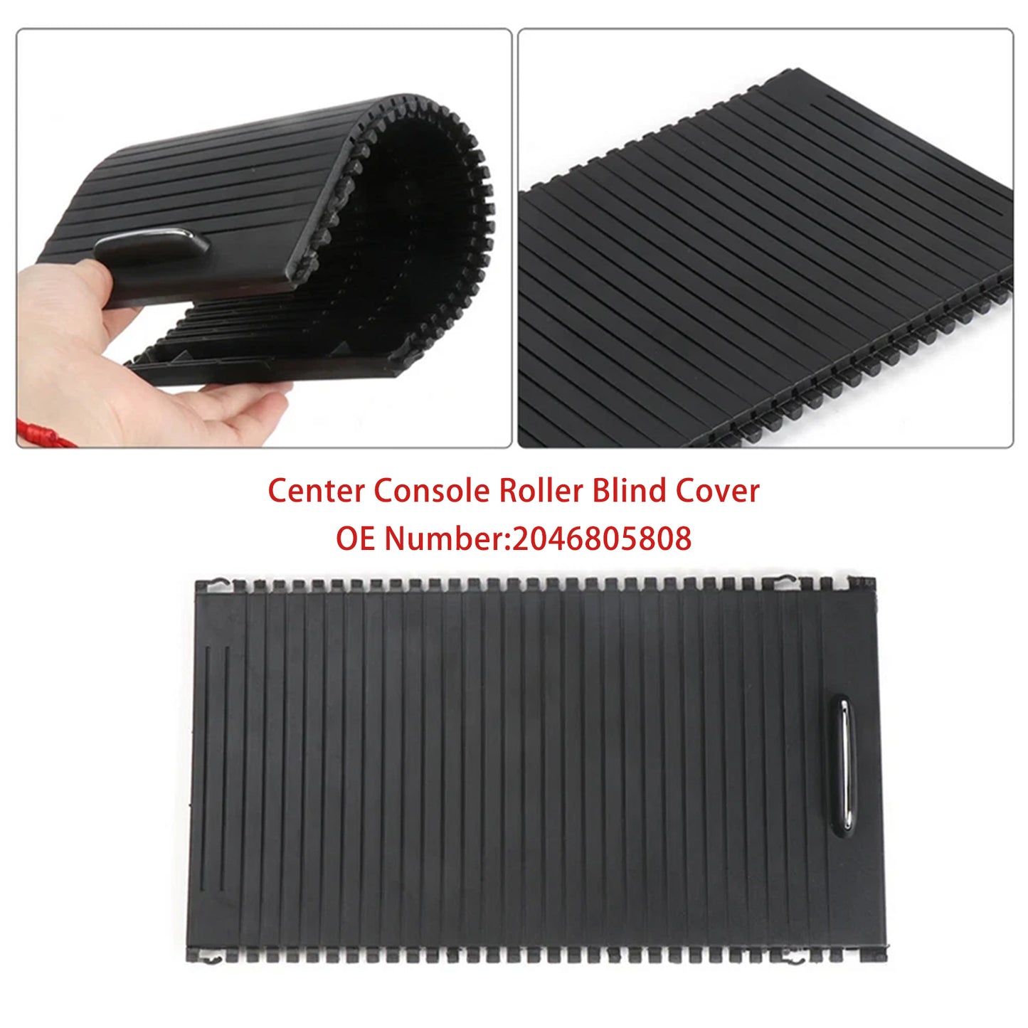2008-2015 Mercedes Benz X204 GLK Center Console Roller Blind Cover Black 2046805808