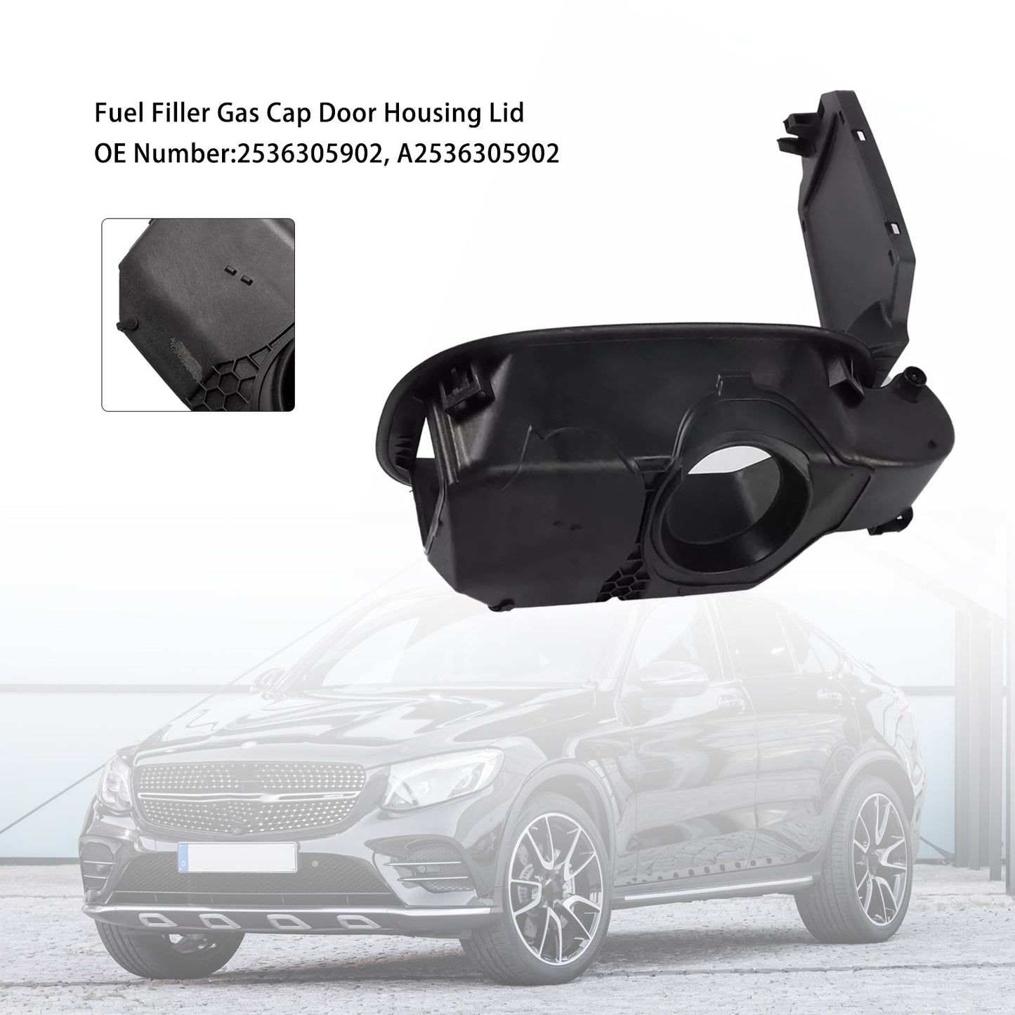 Mercedes-Benz GLC300 GLC43 AMG Fuel Filler Gas Cap Door Housing Lid 2536305902