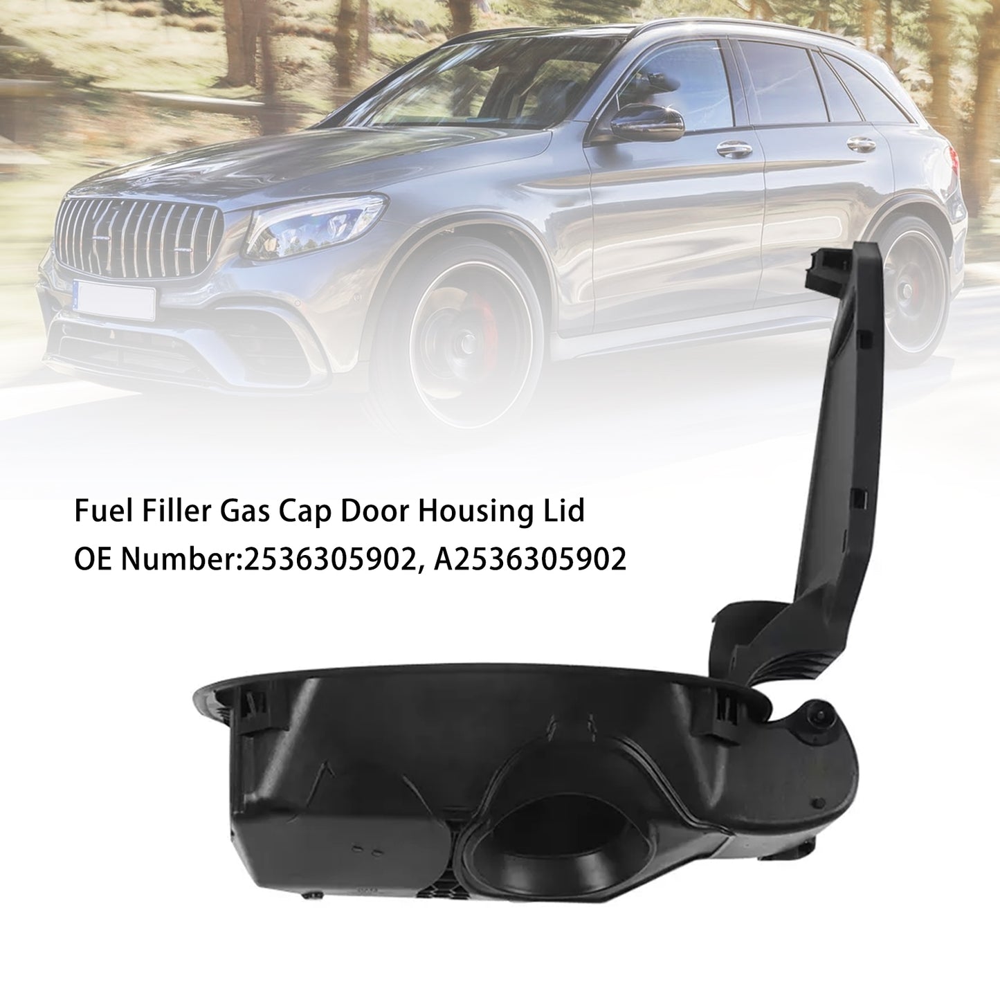 Mercedes-Benz GLC300 GLC43 AMG Fuel Filler Gas Cap Door Housing Lid 2536305902