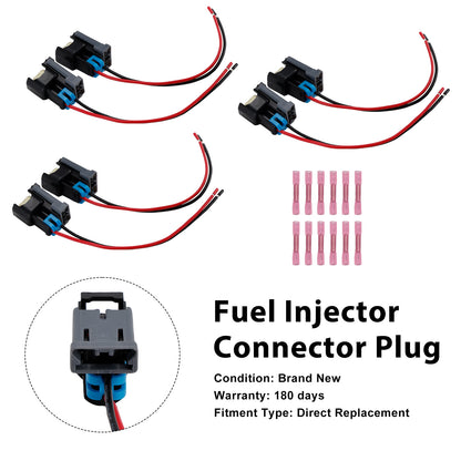Chevy Ford 6PCS Fuel Injector Connector Pigtail Plug Wiring Harness