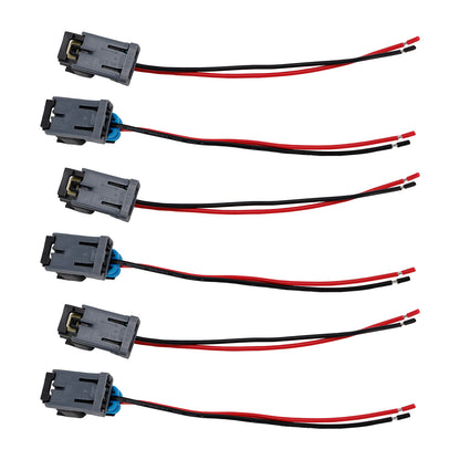 Chevy Ford 6PCS Fuel Injector Connector Pigtail Plug Wiring Harness