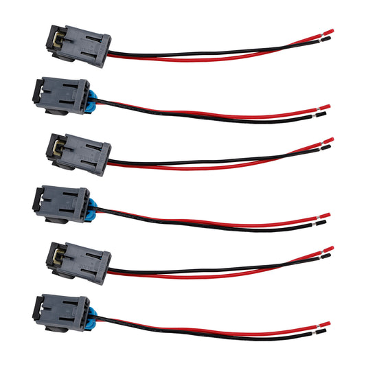 Chevy Ford 6PCS Fuel Injector Connector Pigtail Plug Wiring Harness