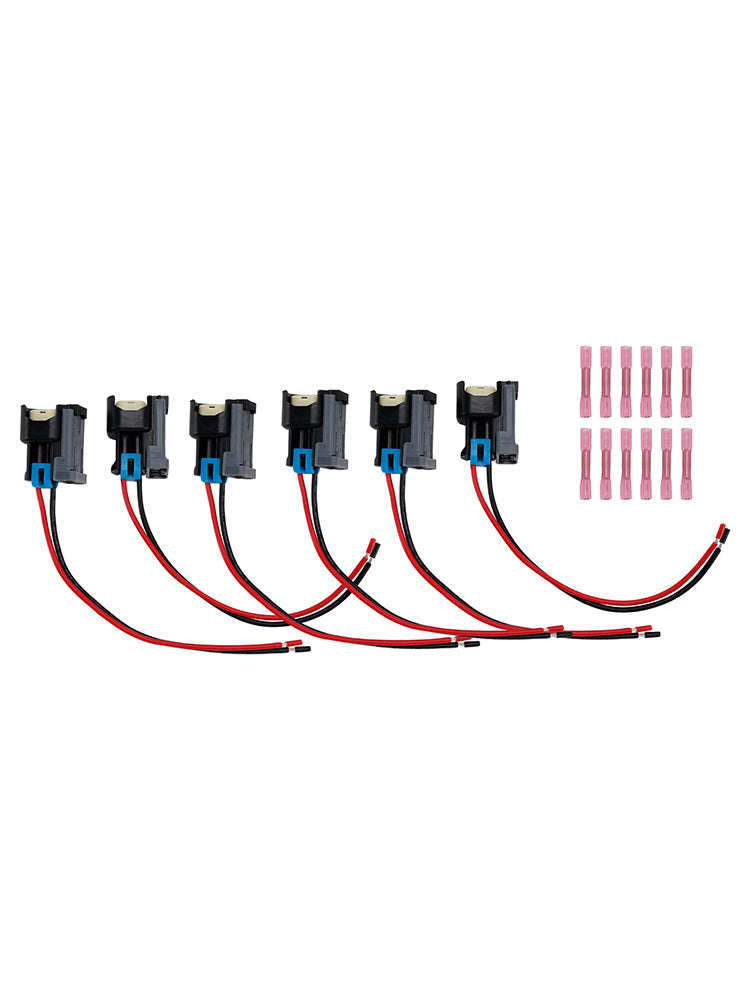 Chevy Ford 6PCS Fuel Injector Connector Pigtail Plug Wiring Harness