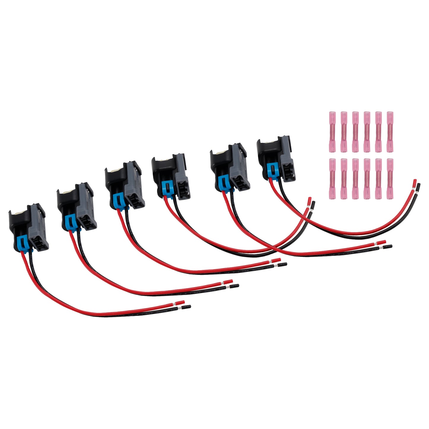 Chevy Ford 6PCS Fuel Injector Connector Pigtail Plug Wiring Harness