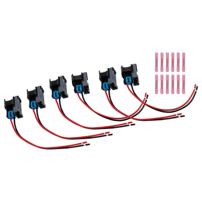 Chevy Ford 6PCS Fuel Injector Connector Pigtail Plug Wiring Harness