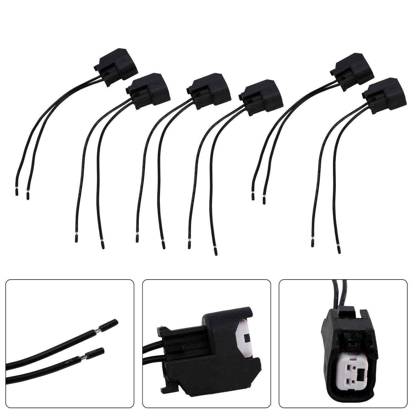 Hyundai 6-EV6 Fuel Injector Connector Plug Clip Pigtail Quick Disconnect