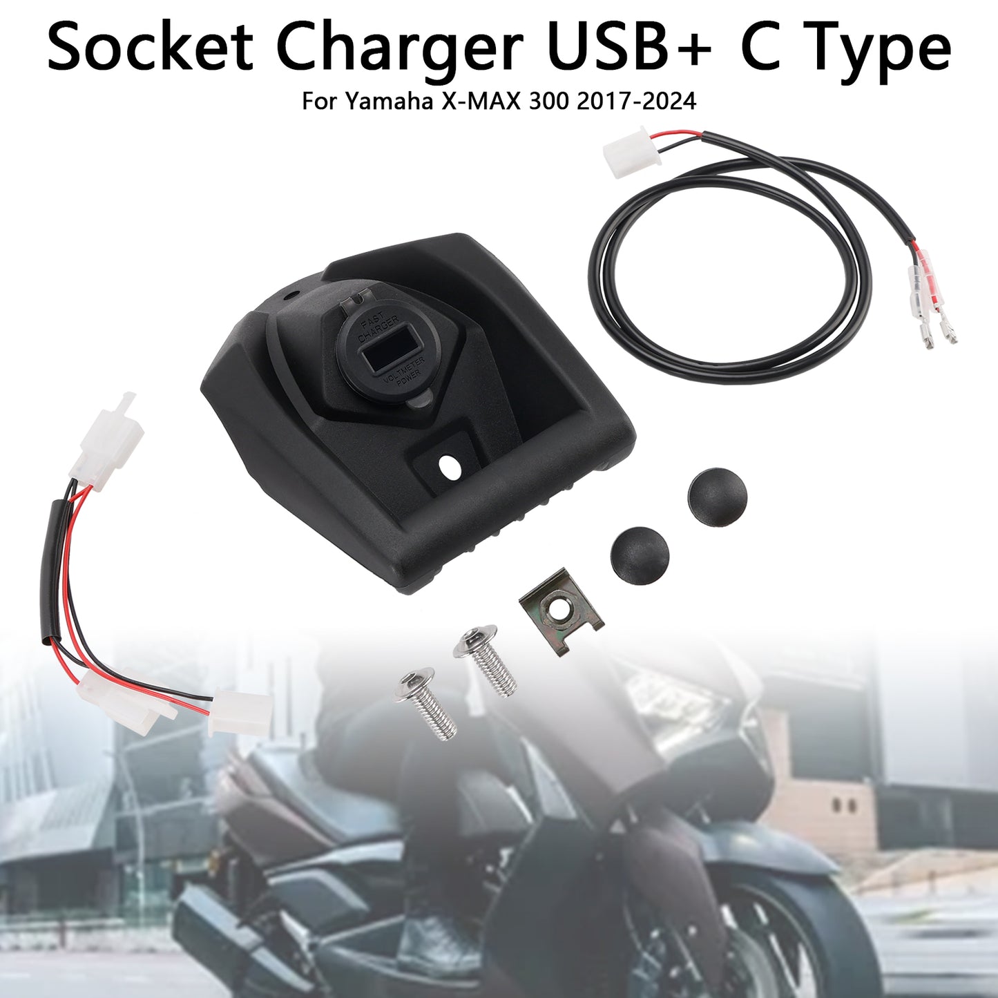 2017-2024 Yamaha X-MAX 300 Socket Charger USB+ C Type