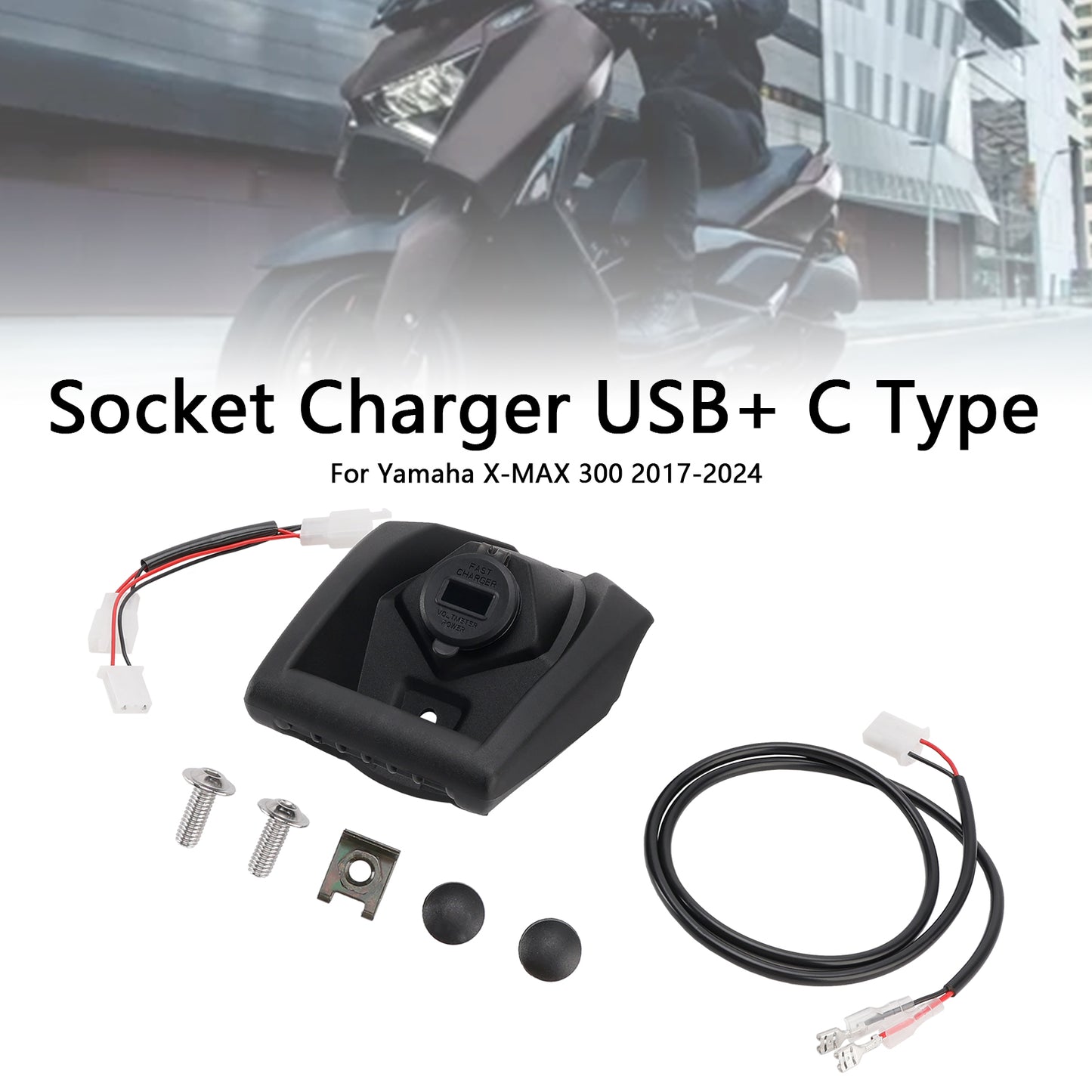 2017-2024 Yamaha X-MAX 300 Socket Charger USB+ C Type