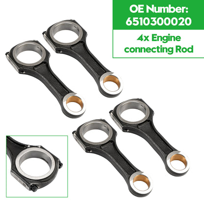 Mercedes-Benz OM651 W176 C117 W212 C218 4x Engine connecting Rod 6510300020