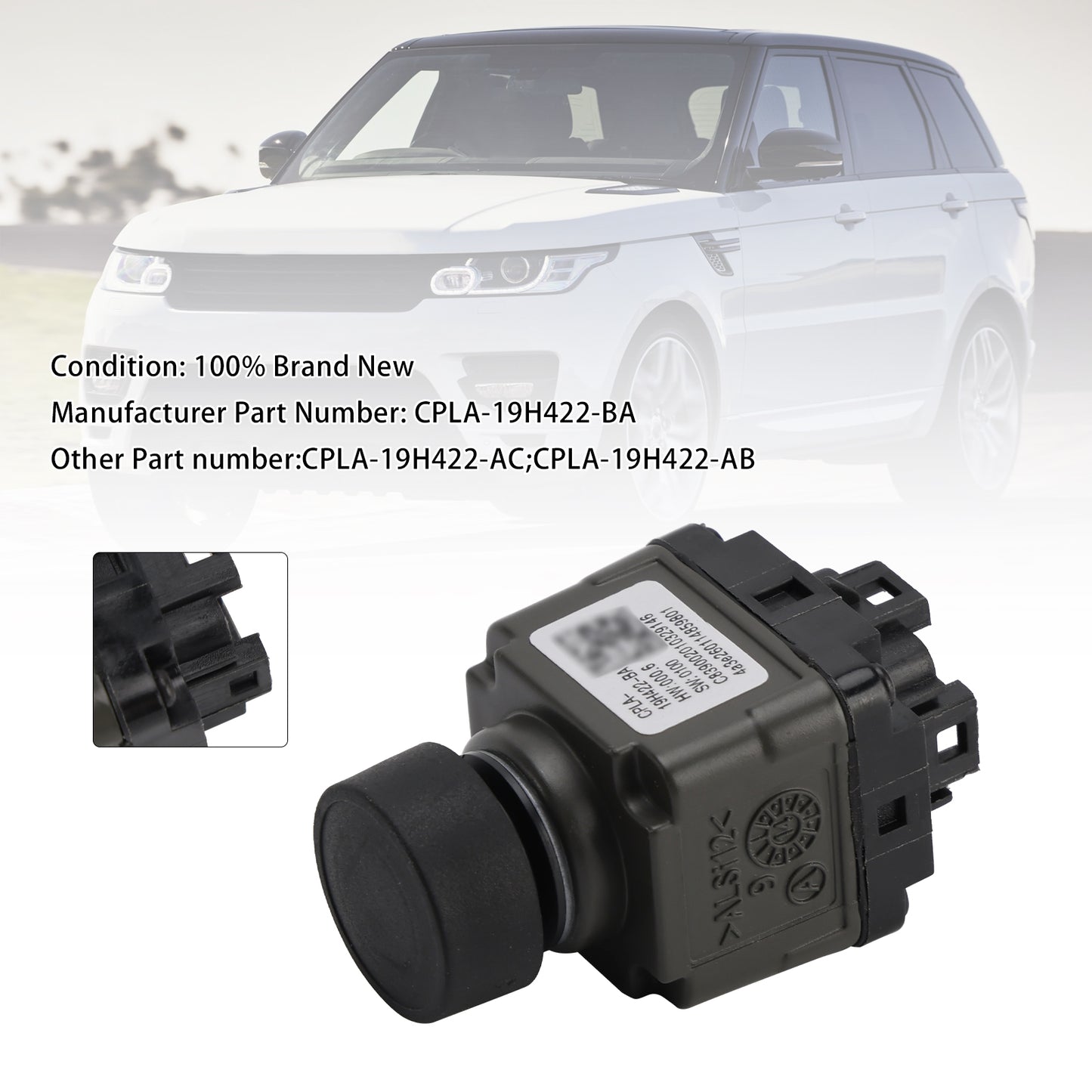 Rear View Surround Parking Assist Camera For Land Range Rover CPLA-19H422-BA