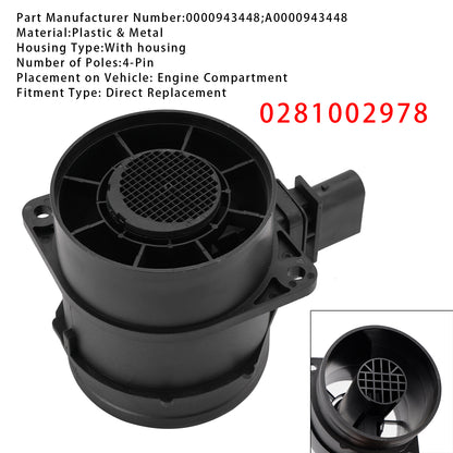 Mercedes Sprinter 2500 3500 3.0L V6 0281002978 Mass Air Flow Meter Sensor