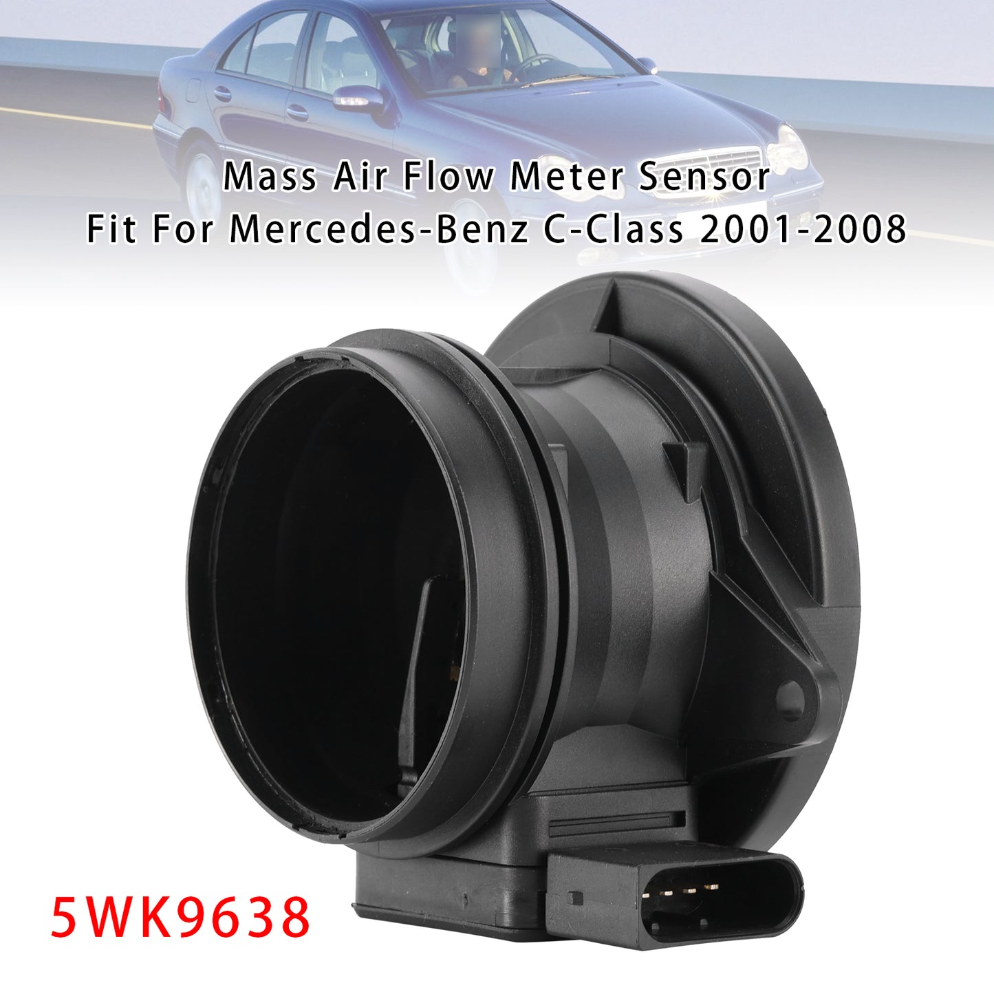 Mercedes-Benz W203 W211 C209 5WK9638 Mass Air Flow Meter Sensor