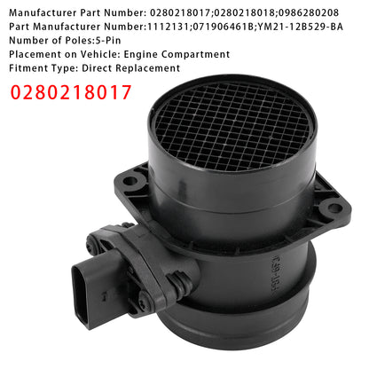 VW Golf Jeeta EuroVan 2.8L 0280218017 Mass Air Flow Meter Sensor
