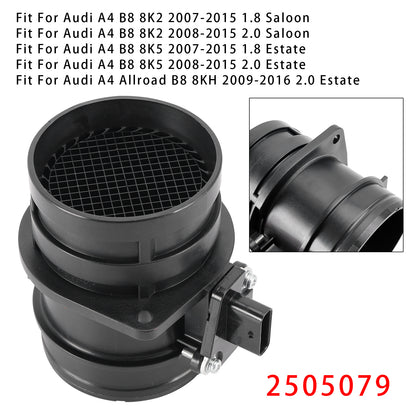 Audi A3 8P1 A4 B8 Q5 8RB TT 8J3 A6 C7 2505079 Mass Air Flow Meter Sensor