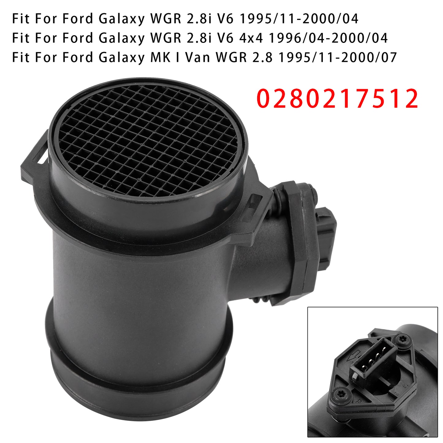 Ford Galaxy VW Golf III VR6 Sharan 0280217512 Mass Air Flow Meter Sensor