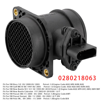 Audi A4 TT VW Golf IV Bora 1.8T 0280218063 Mass Air Flow Meter Sensor
