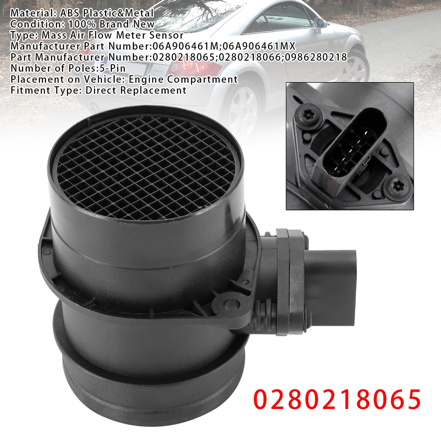 Audi TT RS6 Avant Leon 0280218065 Mass Air Flow Meter Sensor