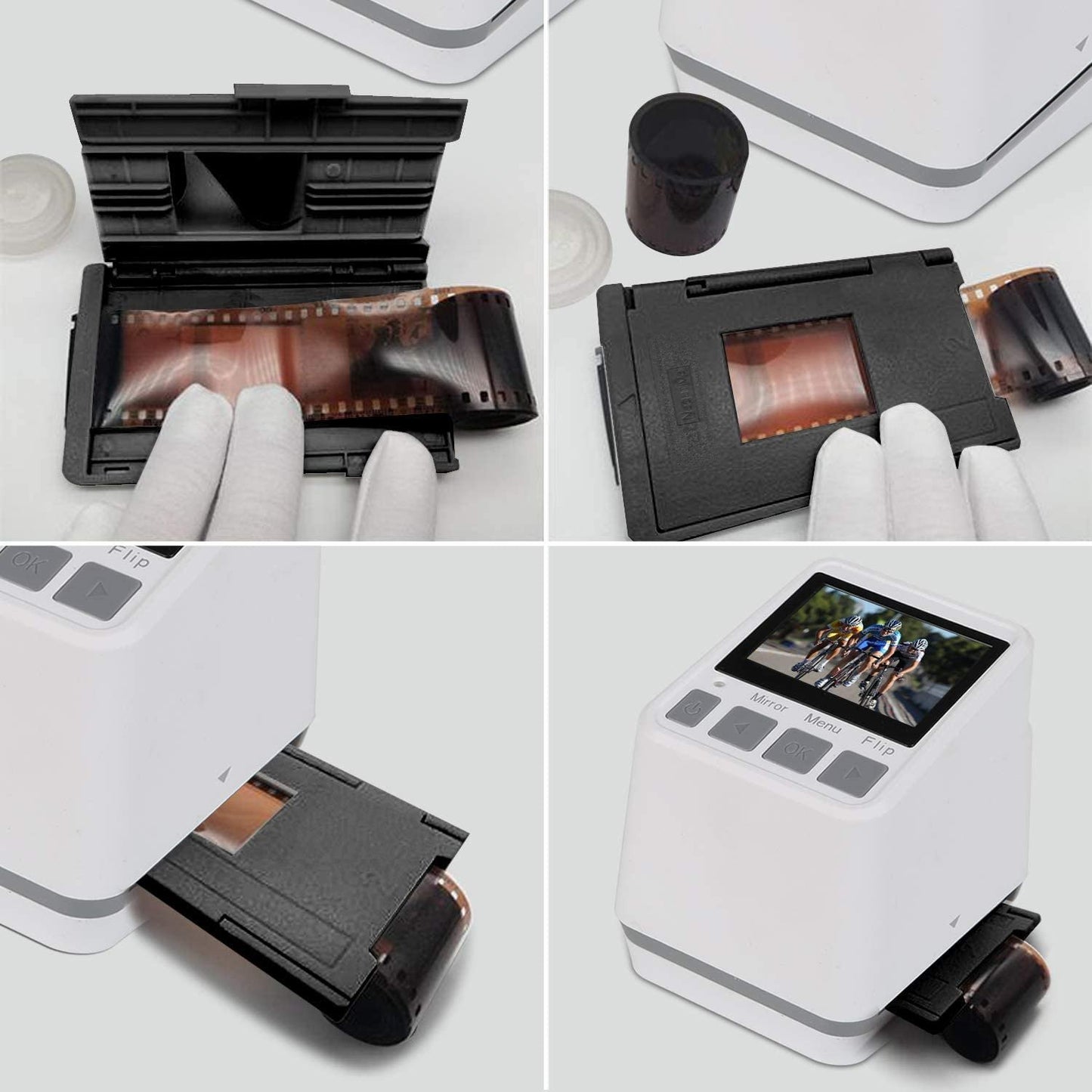Old Film Scanner 14MP 22MP Converts 126KPK/135/110/Super 8 Films Film Scanner HD
